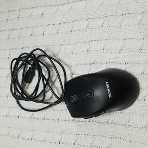 5/$25🌴H.P.🎉Tecknet  Black Wired Mouse